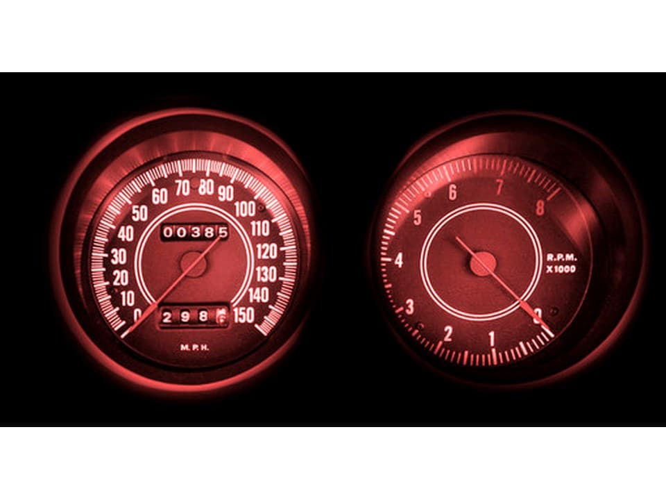 MP-644-BAR-UB-RED 1964-74 Barracuda Ultra Bright Red LED Gauge Light Kit