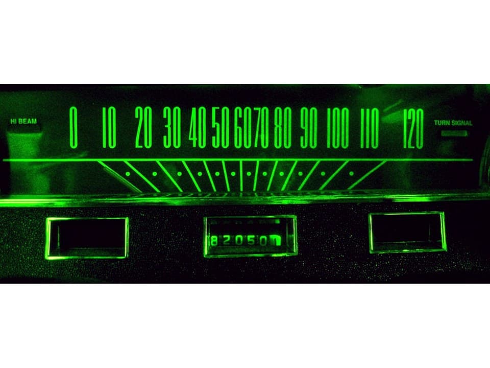 MP-6456-LED-GA-XP-GRN 64.5-65 Mustang Green LED Lamps Gauge Kit
