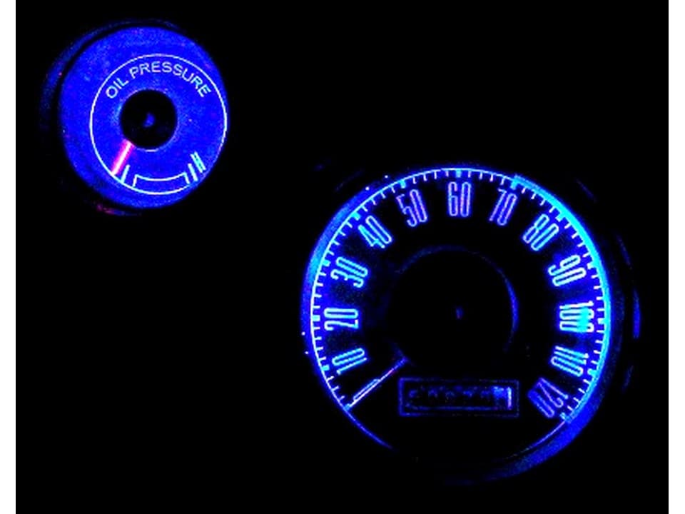 MP-6768-LED-GA-BLU-UB 67-68 Mustang Ultra-Bright BLUE LED Gauge Bulb Kit