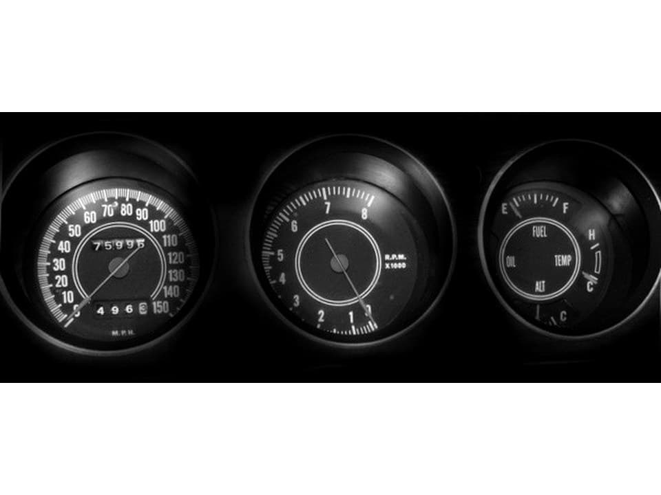 MP-71-CH-RAL-UB-WHT 1971 Rally Challenger White LED Gauge Light Kit