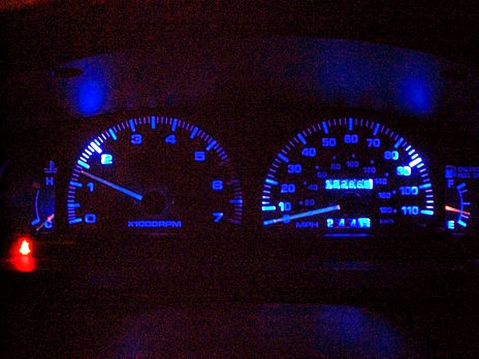MP-7993-LED-GA-FOX-UB-BLUE 79-93 Mustang Blue LED Lamps Gauge Kit