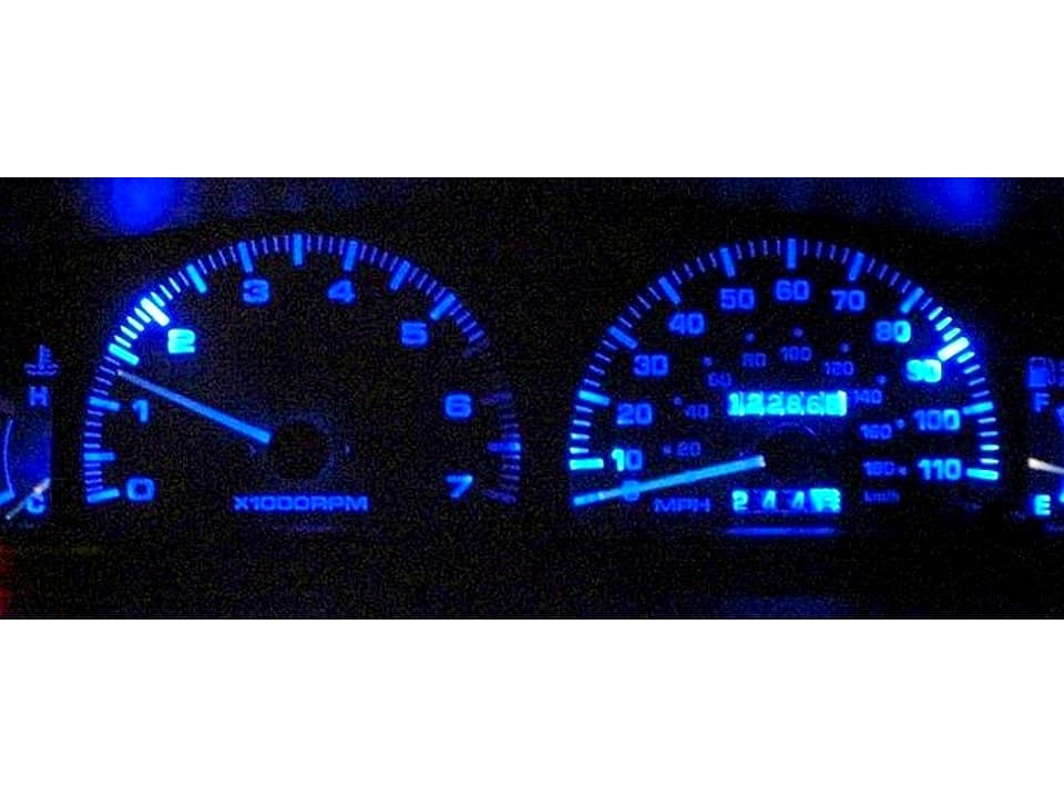 MP-7993-LED-GA-FOX-XP-BLUE 79-93 Mustang Blue LED Lamps Gauge Kit